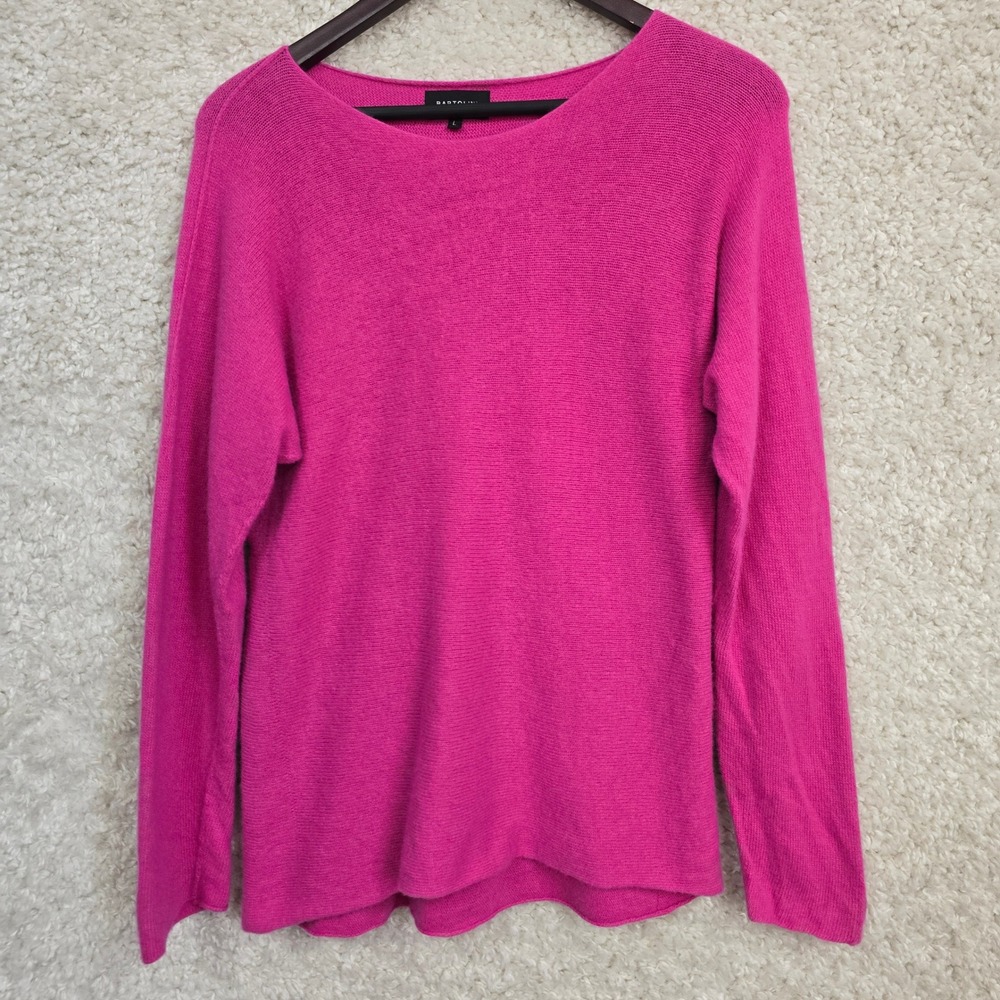 Bartolini Sweater Womens Large Pink Merino Wool Cashmere Blend Made in Italy